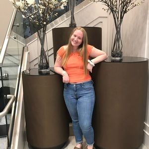 Lettuce trim off the shoulder top